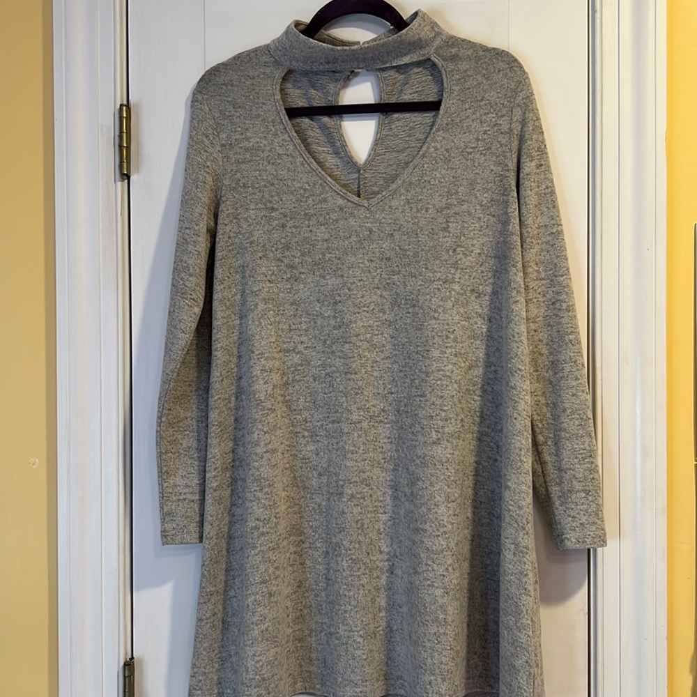 Long sleeve Grey mini dress size medium